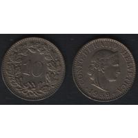 Швейцария km27 10 раппен 1959 год (B) (nf02