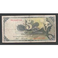 Германия ФРГ 5 марок 1948 года. Тип Р-13. Состояние VF+