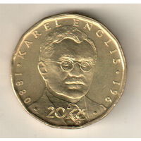 Чехия 20 крона 2019 Карл Энглиш