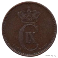 Королевство Дания. 2 эре 1902. Дельфин. Нечастая