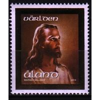 2010 Аландские о-ва религиозная живопись Голова Христа худ. Уорнер Саллман Mi-322 1х-марка**