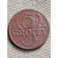 Распродажа - 5 грошей 1923г.,Польша,Вторая Республика
