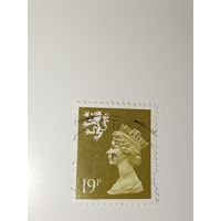 Великобритания 1971 Профиль королевы Елизаветы II, созданный на основе скульптуры Арнольда Машина