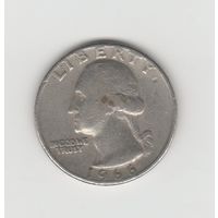 Квотер (25 центов) США 1966 б/б Лот 0601