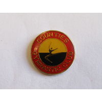 Значок. Знак. "Окружной клуб гимнастики". "Гимнастика". "Спорт". м