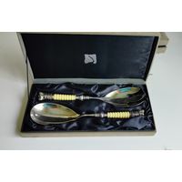 Набор для салата 1970-е Медь, серебрение.