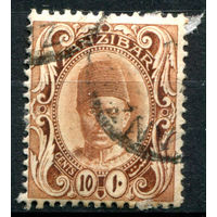 Британские колонии - Султанат Занзибар - 1908/09г. - султан Али ибн Хамуд, 10 с - 1 марка - гашёная [Mi 91]. #4-B5-114-A-1
