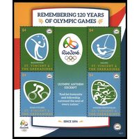 2016 Сент-Винсент и Гренадины 7768-7771KL Олимпийские игры 2016 в Рио-де-Жанейро 14,00 евро