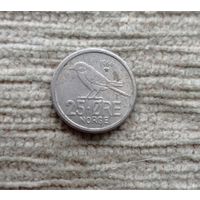 Werty71 Норвегия 25 эре 1966 Синица