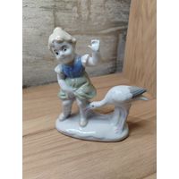 Статуэтка. Девочка с цаплей. ГДР.