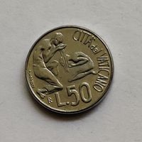 Ватикан 50 лир 1991 г.