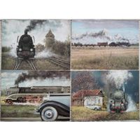 Железнодорожные локомотивы. А.Капчиков. 4 шт. Беларусь. 2017,20 гг.