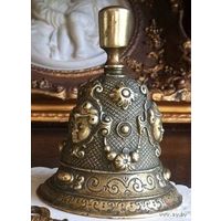 - КОЛОКОЛЬЧИК-ВЫЗЫВНОЙ 18-19 век Бронза 320 гр 7.5х9 см