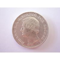 Саксония. 1 талер. 1859 г. Оригинал в капсуле.