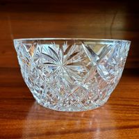 Ваза для сервировки, хрусталь, алмазная грань.