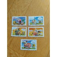 Франция серия марок 2007 г. Комиксы.