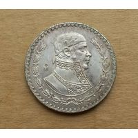 Мексика, 1 песо 1965, биллон (серебро 0.100)