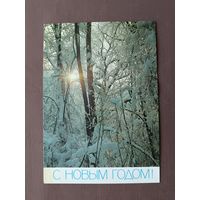 Почтовая карточка С Новым Годом, 1987 год, фото В.Жаворонкова, ю-12-7 (3958)