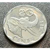 Эсватини (Свазиленд) 20 центов, 2015    ( 1-7-3 )
