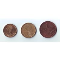 Монеты Португалии, 4 шт., разные.