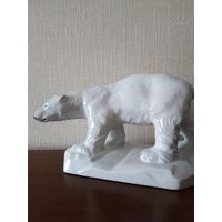 Большой белый медведь на льдине редкость Европа интерьерный антиквариат