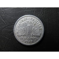 Франция.1 франк.1942. С 20 копеек. Распродажа коллекции. Смотрите другие лоты.