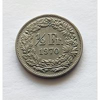 Швейцария 1/2 франка, 1970