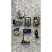 Значки Высшие учебные заведения, 7 шт