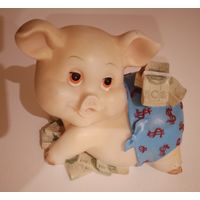 Копилка  СВИНКА роется в долларах как в грязи подходит для монет и банкнот.