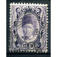 Британские колонии - Султанат Занзибар - 1908/09г. - султан Али ибн Хамуд, 12 с - 1 марка - гашёная [Mi 92]. #4-B5-114-A-1