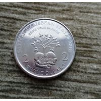 Werty71 Карибские острова 2 доллара 2011 10 лет Финансовому Месяцу Карибы