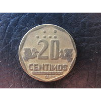Перу. 20 сентимов. 1993. С 20 копеек. Распродажа коллекции. Смотрите другие лоты.