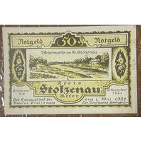 Нотгельд 50 пфеннигов 1921 год. Штольценау-Везер,. Веймарская республика