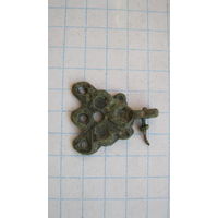 Древняя привеска, серьга. Бронза.