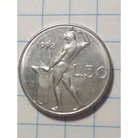 50 лир Италия 1992 год