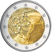 Кипр 2 евро, 2022 35 лет программе Эразмус UNC