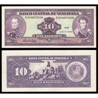 Венесуэла 10 боливаров образца 1995 года UNC p61d серия S