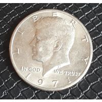 50 центов ( халф) 1/2  доллара 1971 Р США