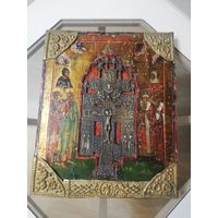 Икона. крест. Письмо по золоту. Ветка. Редкость. торг