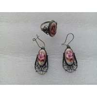 Кольцо, сережки