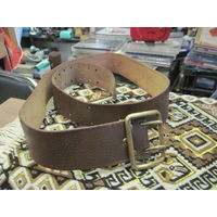 Ремень советский офицерский кожаный 1975 г, полотно 115 см.