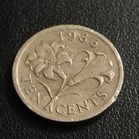 Бермудские острова 10 центов 1986г.