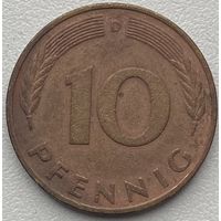 Германия 10 пфеннигов 1978 г. D