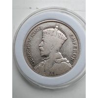 Серебряная монета полкроны Новая Зеландия 1933 год