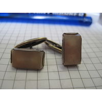 Запонки 875 пробы в позолоте с натуральным камнем с рубля!