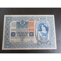 Австрия 1000 крон 1902 (1919)( pick 59) надпечатка