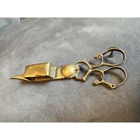 Старинный Гаситель для свечей ножницы латунь Европа много Лотов рубля