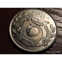 США 25 центов квотер 1999 Джорджия