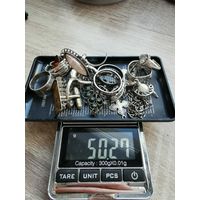 Лот (1) серебряных украшений (под ремонт и не только), серебро (875, 916, 925 и т.п.). С 1 рубля