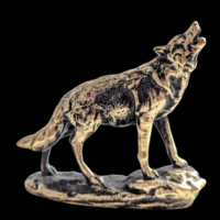 Статуэтка Волк Латунь